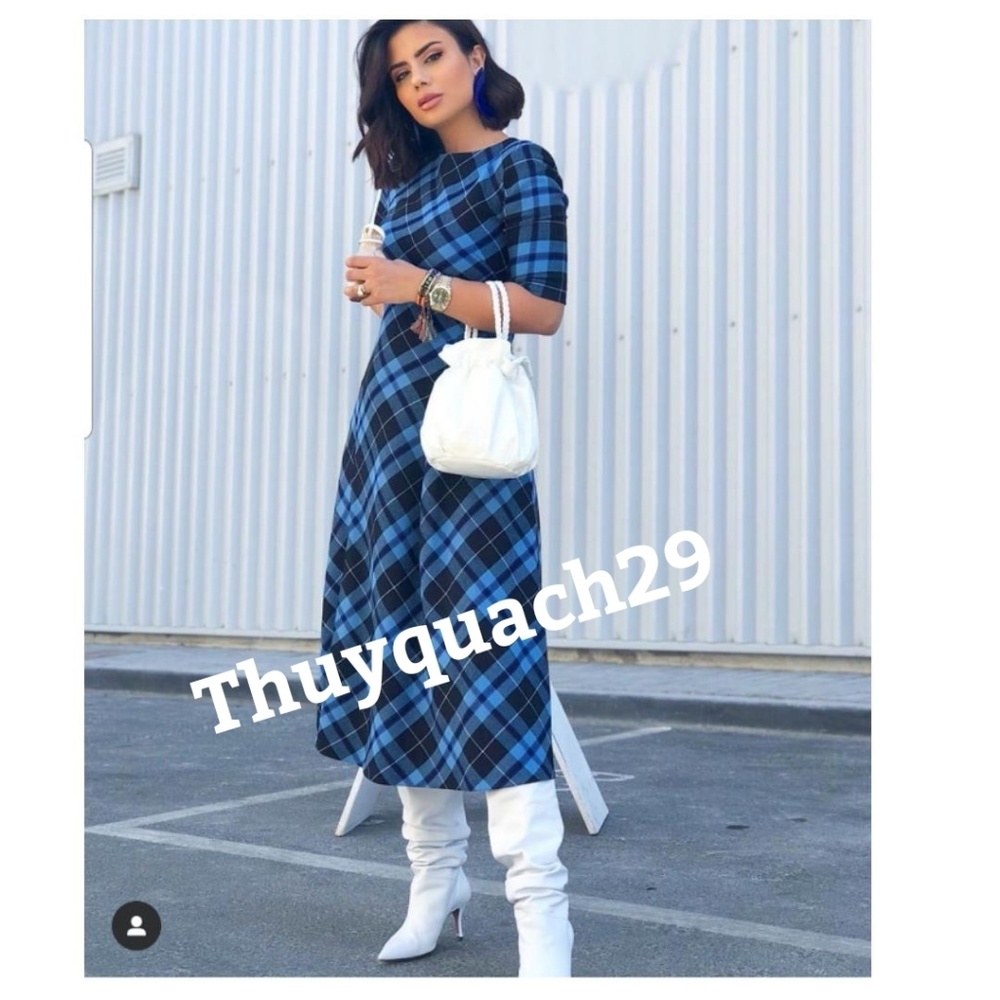 Zara plaid print dress (2047)